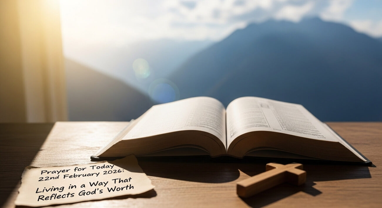 Prayer for Today 22nd February 2026: Living in a Way That Reflects God’s Worth