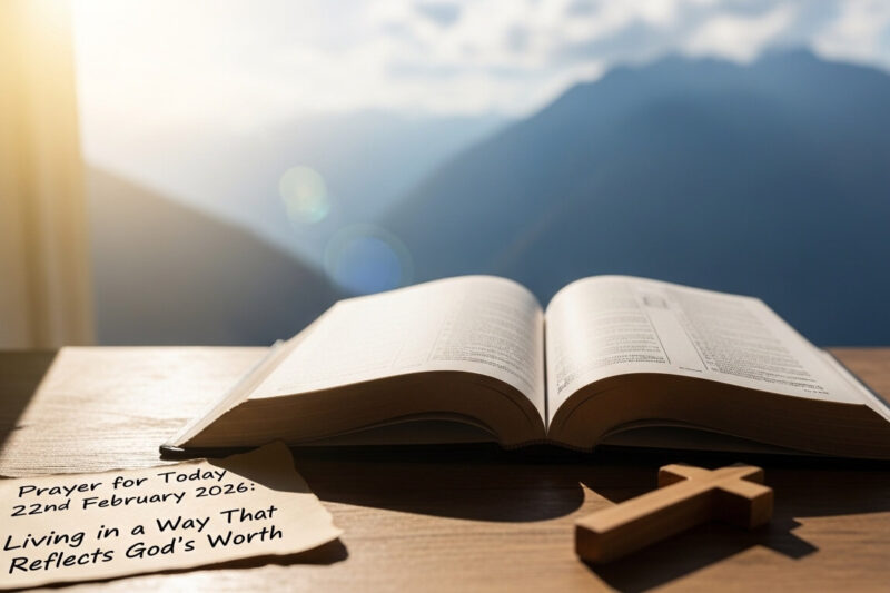 Prayer for Today 22nd February 2026: Living in a Way That Reflects God’s Worth