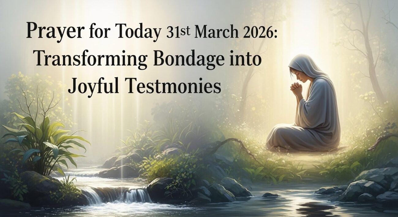 Prayer for Today 31st March 2026: Transforming Bondage into Joyful Testimonies