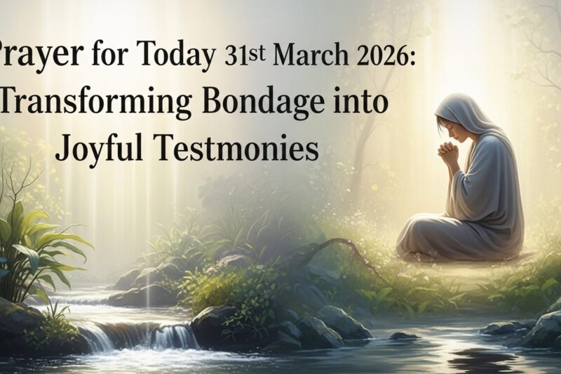 Prayer for Today 31st March 2026: Transforming Bondage into Joyful Testimonies