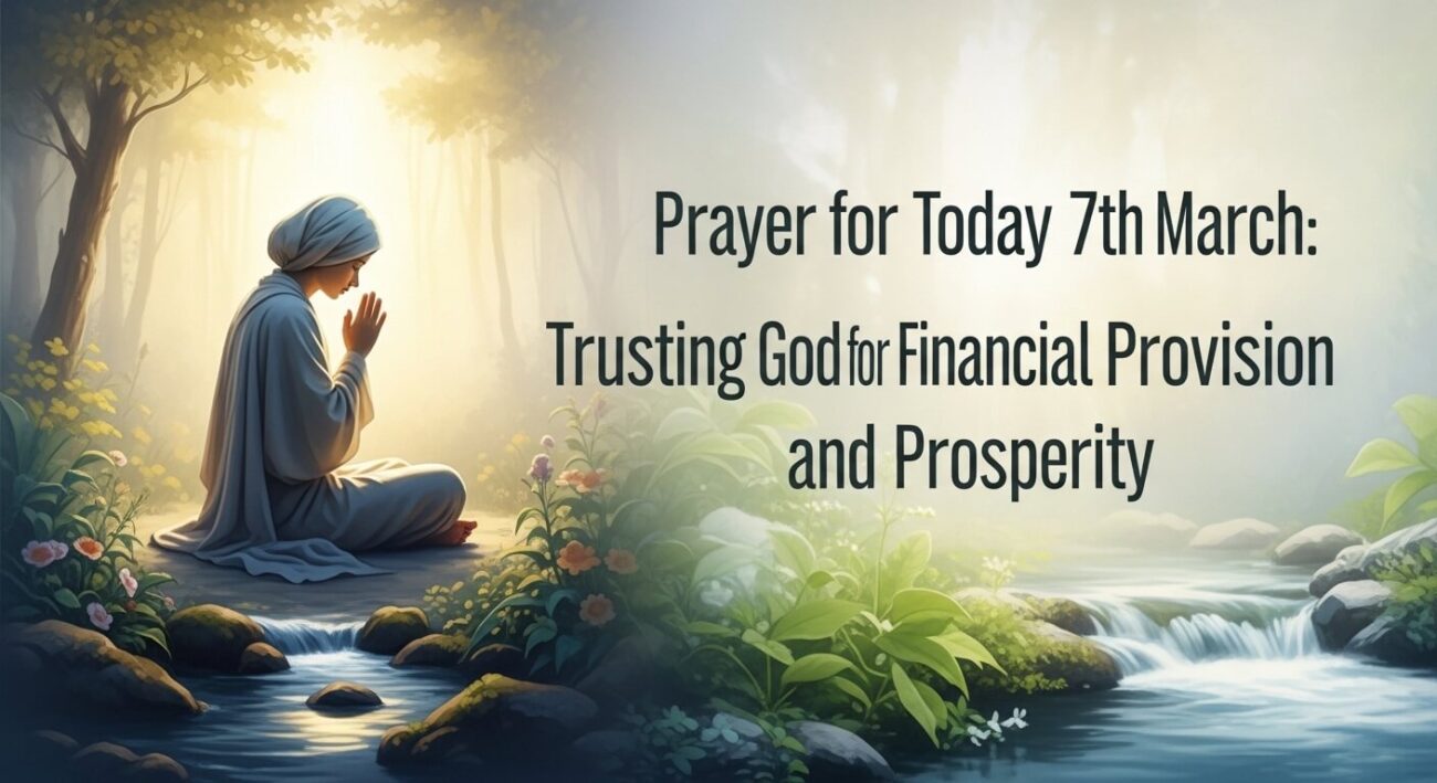 Prayer for Today 7th March 2026: Trusting God for Financial Provision and Prosperity