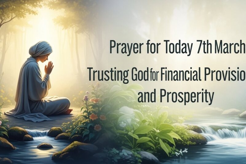 Prayer for Today 7th March 2026: Trusting God for Financial Provision and Prosperity