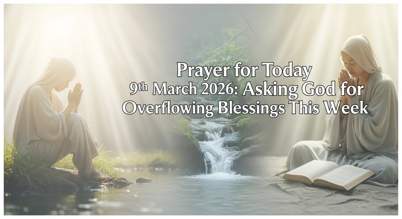 Prayer for Today 9th March 2026: Asking God for Overflowing Blessings This Week