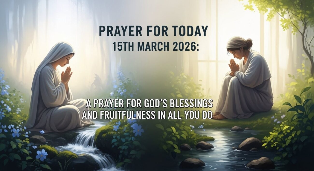 Prayer for Today 15th March 2026: A Prayer for God’s Blessings and Fruitfulness in All You Do
