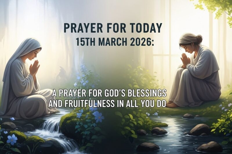 Prayer for Today 15th March 2026: A Prayer for God’s Blessings and Fruitfulness in All You Do