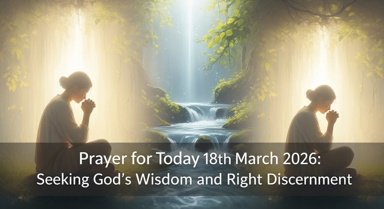 Prayer for Today 18th March 2026: Seeking God’s Wisdom and Right Discernment