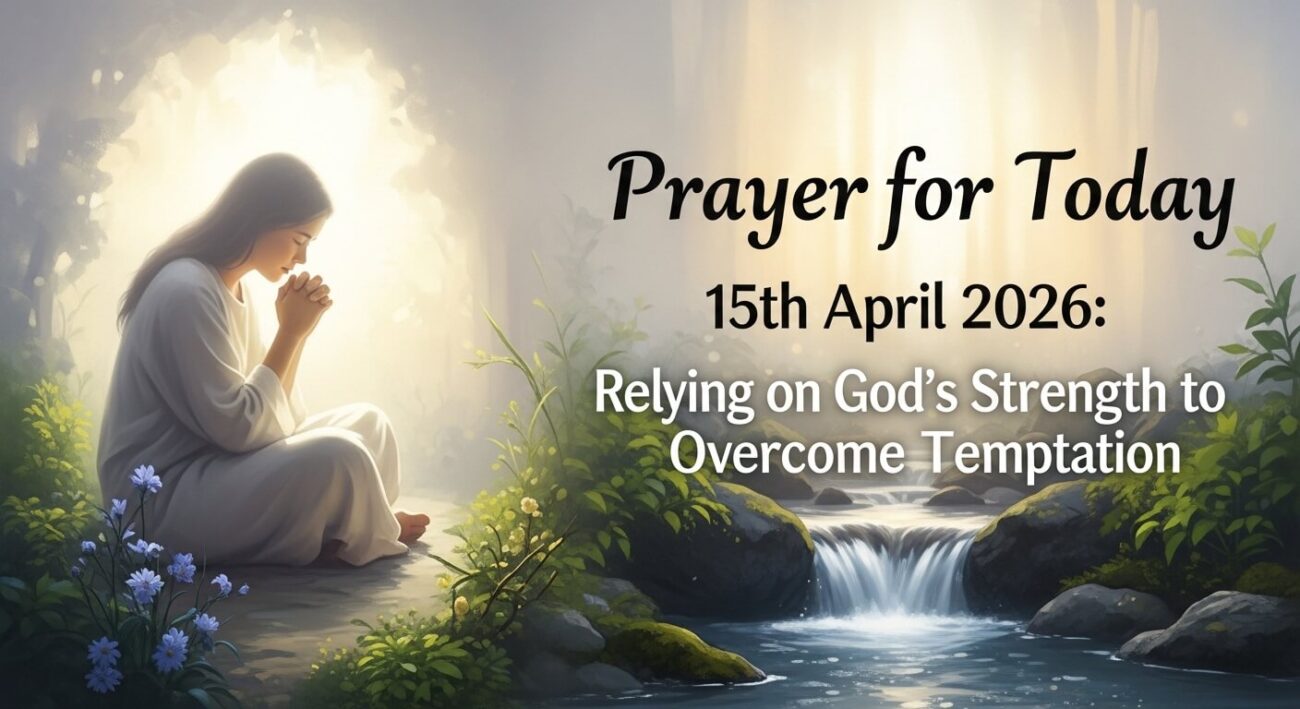 Prayer for Today 15th April 2026: Relying on God’s Strength to Overcome Temptation