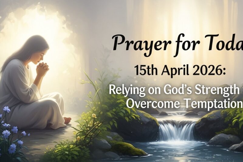 Prayer for Today 15th April 2026: Relying on God’s Strength to Overcome Temptation