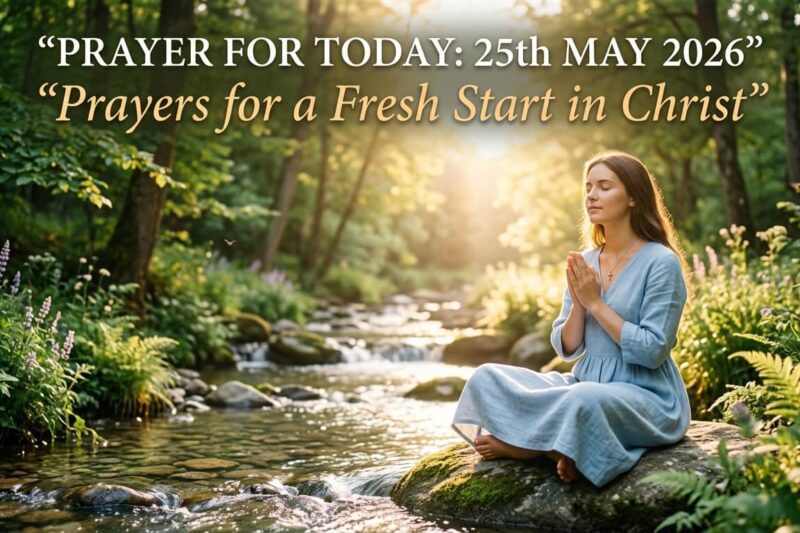 Prayer for Today 25th May 2026: Prayers for a Fresh Start in Christ