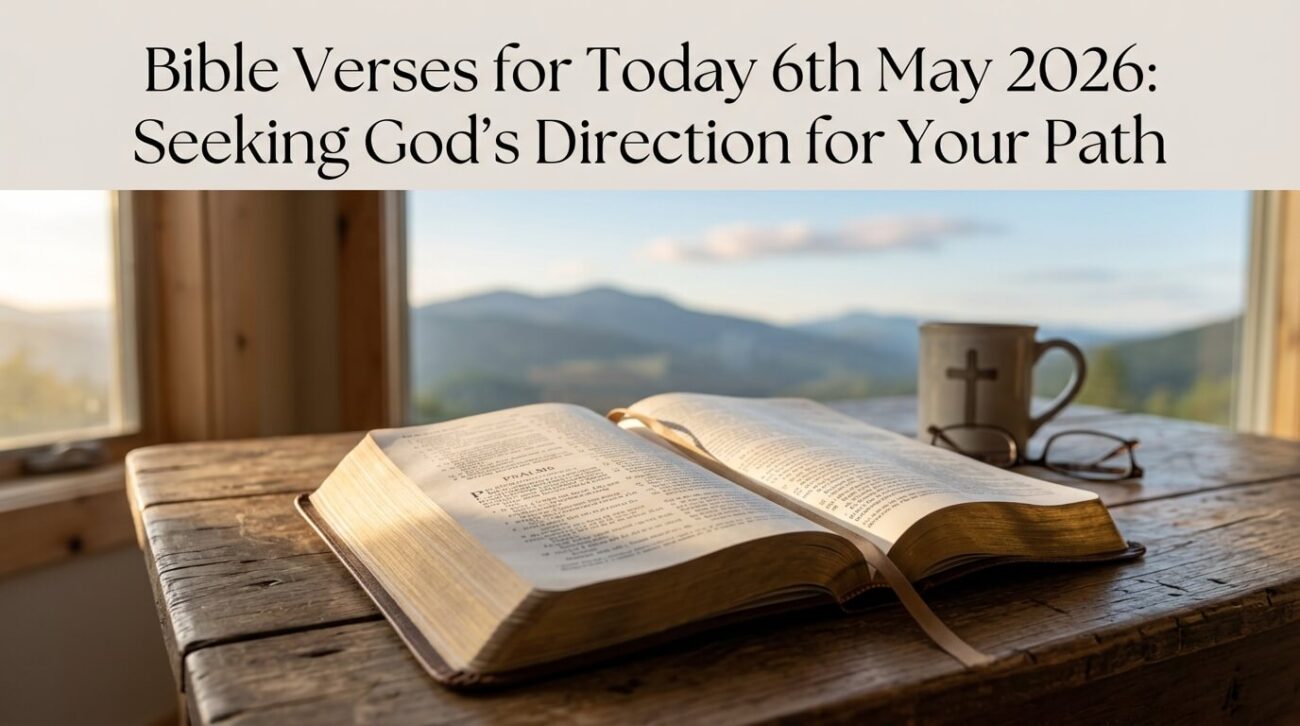 Bible Verses for Today 6th May 2026: Seeking God’s Direction for Your Path