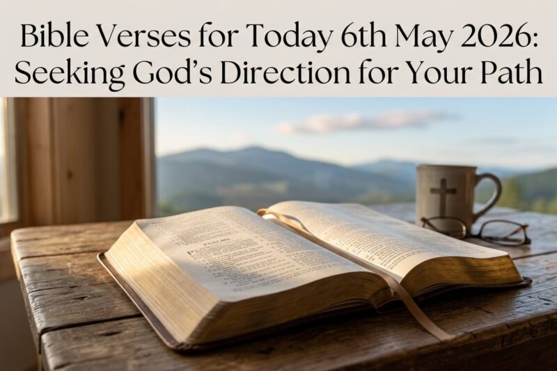 Bible Verses for Today 6th May 2026: Seeking God’s Direction for Your Path