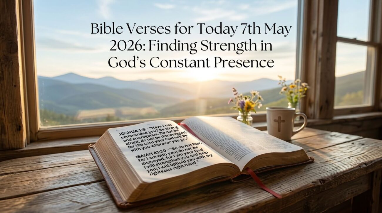 Bible Verses for Today 7th May 2026: Finding Strength in God’s Constant Presence
