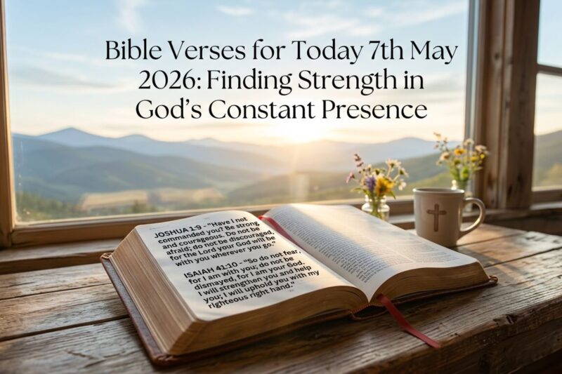 Bible Verses for Today 7th May 2026: Finding Strength in God’s Constant Presence