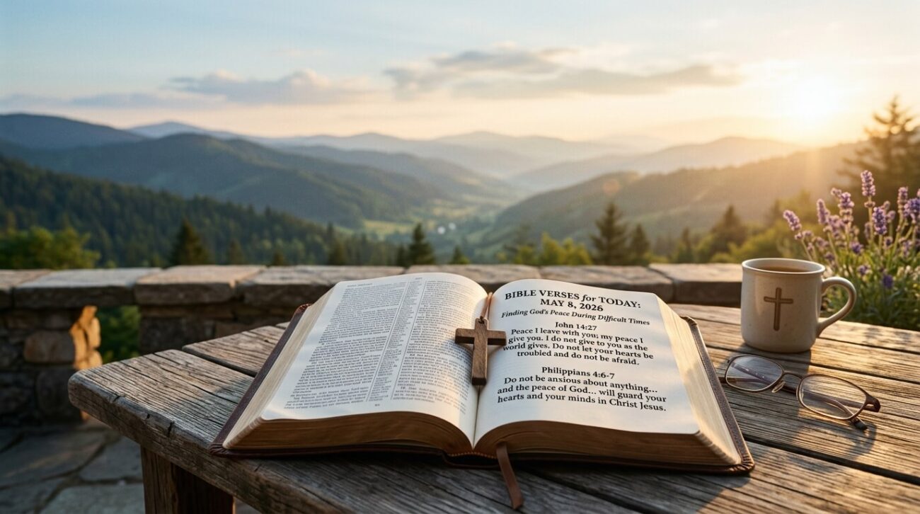 Bible Verses for Today 8th May 2026: Finding God’s Peace During Difficult Times