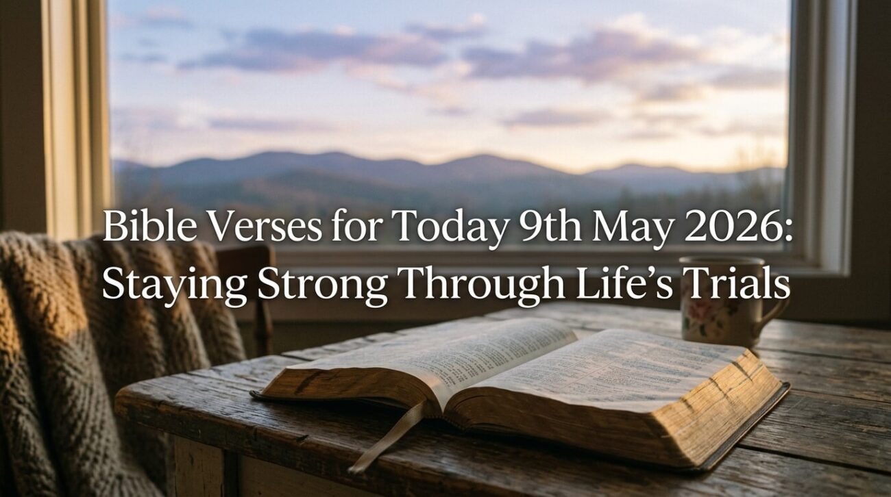 Bible Verses for Today 9th May 2026: Staying Strong Through Life’s Trials