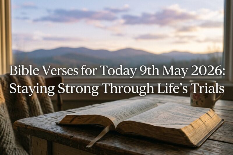 Bible Verses for Today 9th May 2026: Staying Strong Through Life’s Trials