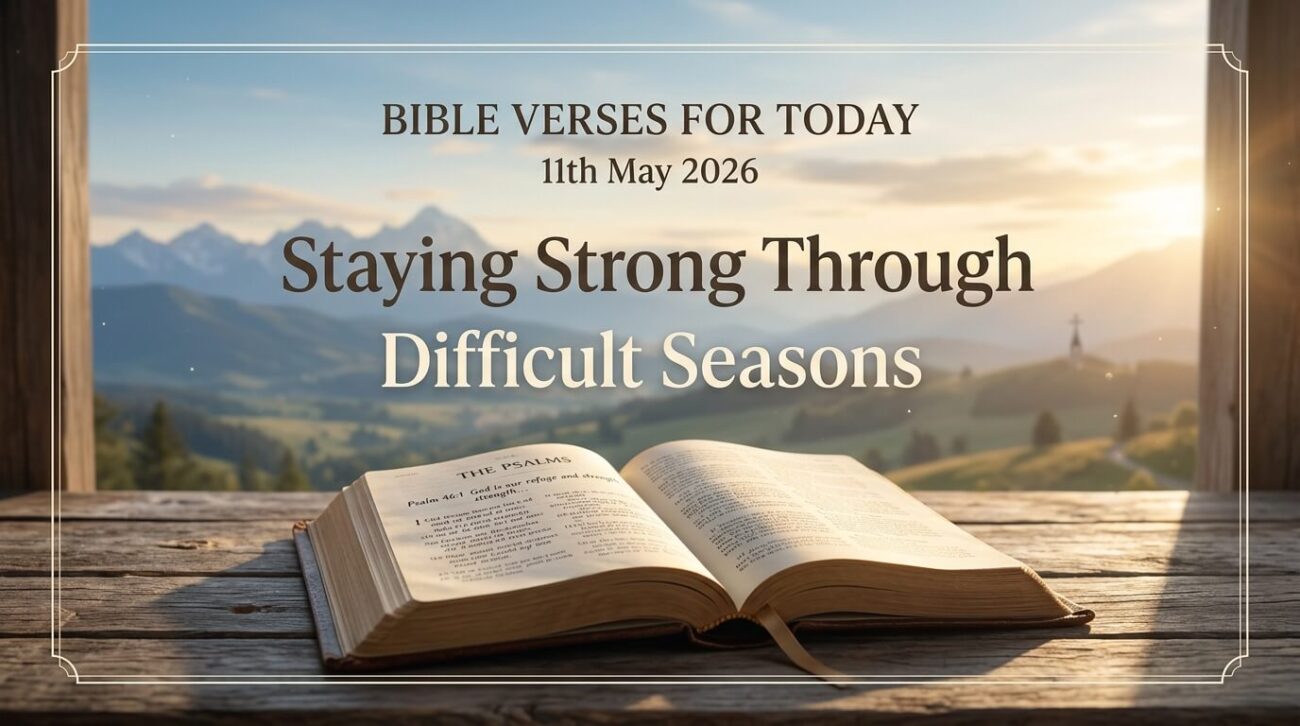 Bible Verses for Today 11th May 2026: Staying Strong Through Difficult Seasons