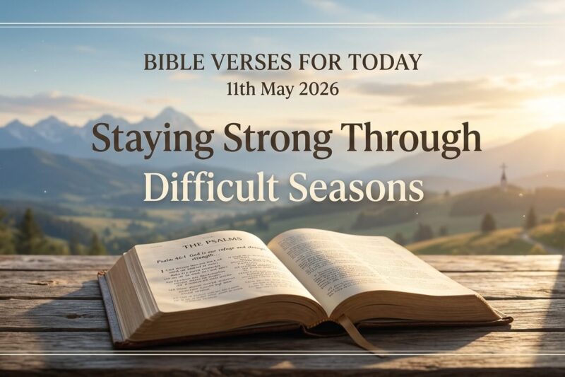 Bible Verses for Today 11th May 2026: Staying Strong Through Difficult Seasons