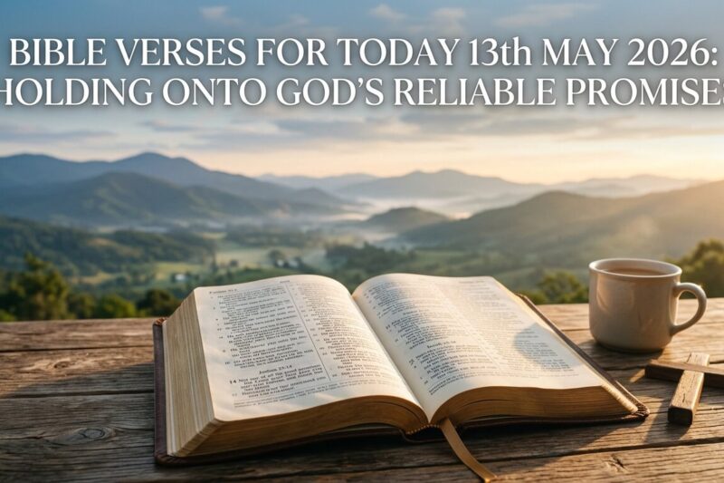 Bible Verses for Today 13th May 2026: Holding Onto God’s Reliable Promises