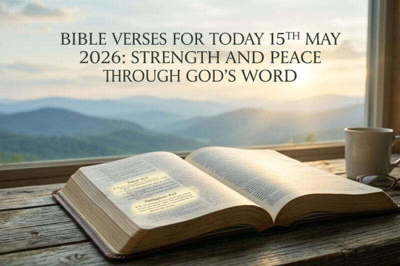 Bible Verses for Today 15th May 2026: Strength and Peace Through God’s Word