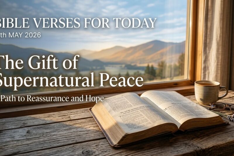 Bible Verses for Today 16th May 2026: The Gift of Supernatural Peace