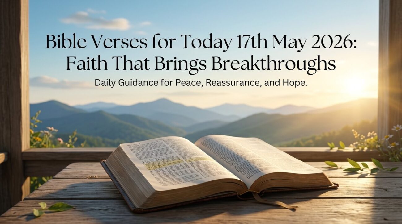 Bible Verses for Today 17th May 2026: Faith That Brings Breakthroughs