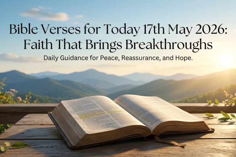 Bible Verses for Today 17th May 2026: Faith That Brings Breakthroughs
