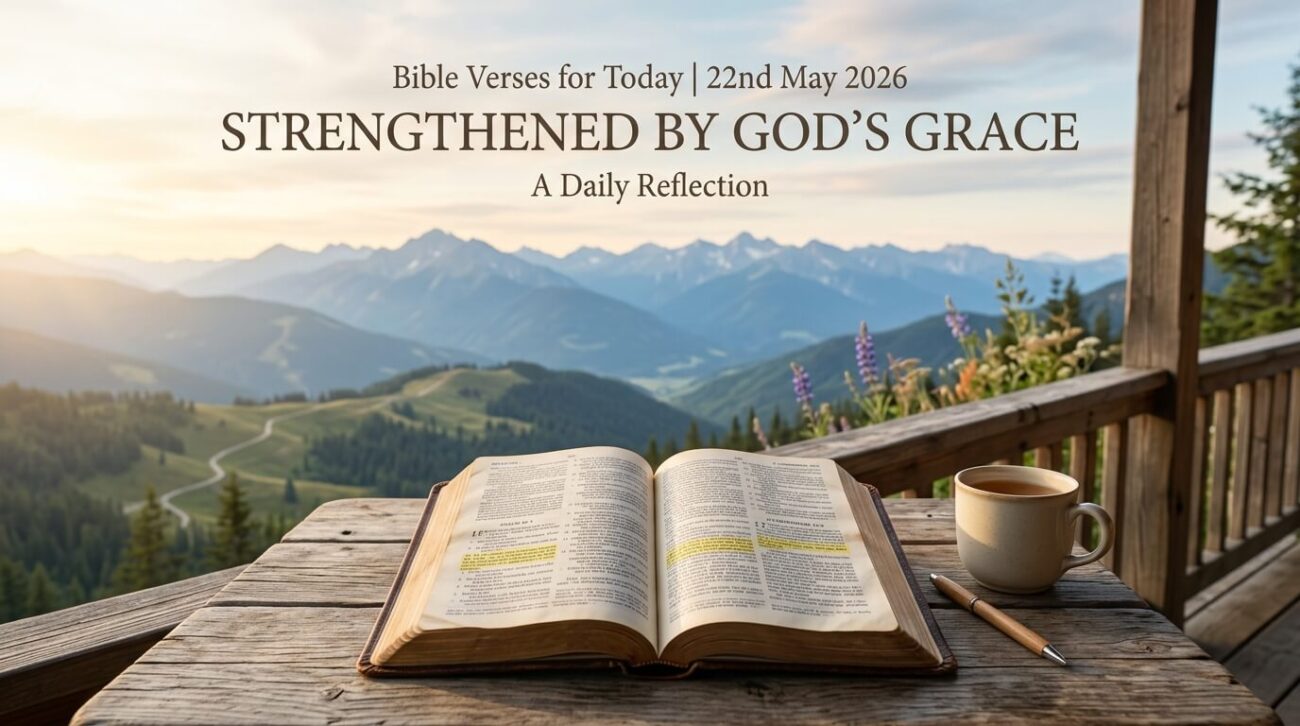 Bible Verses for Today 22nd May 2026: Strengthened by God’s Grace