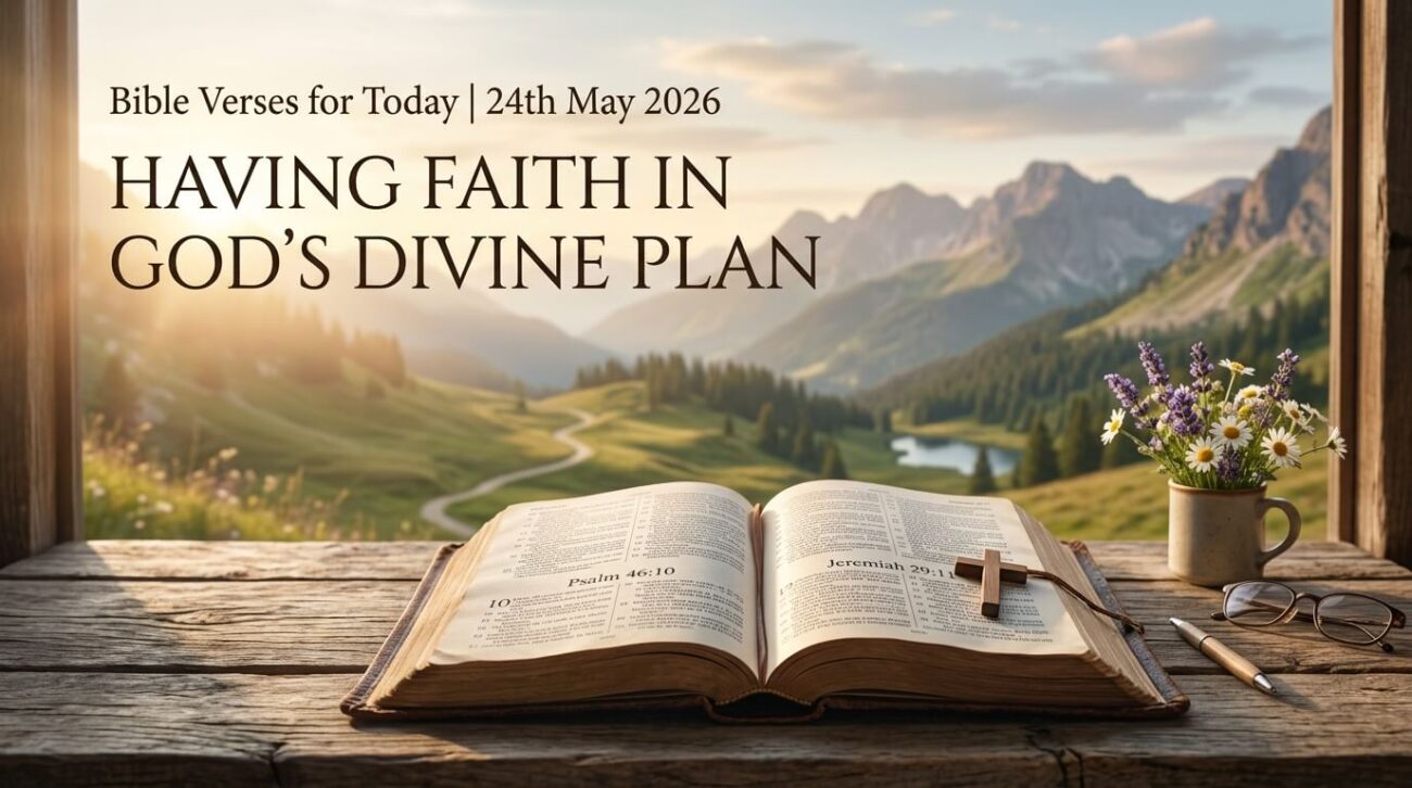 Bible Verses for Today 24th May 2026: Having Faith in God’s Divine Plan
