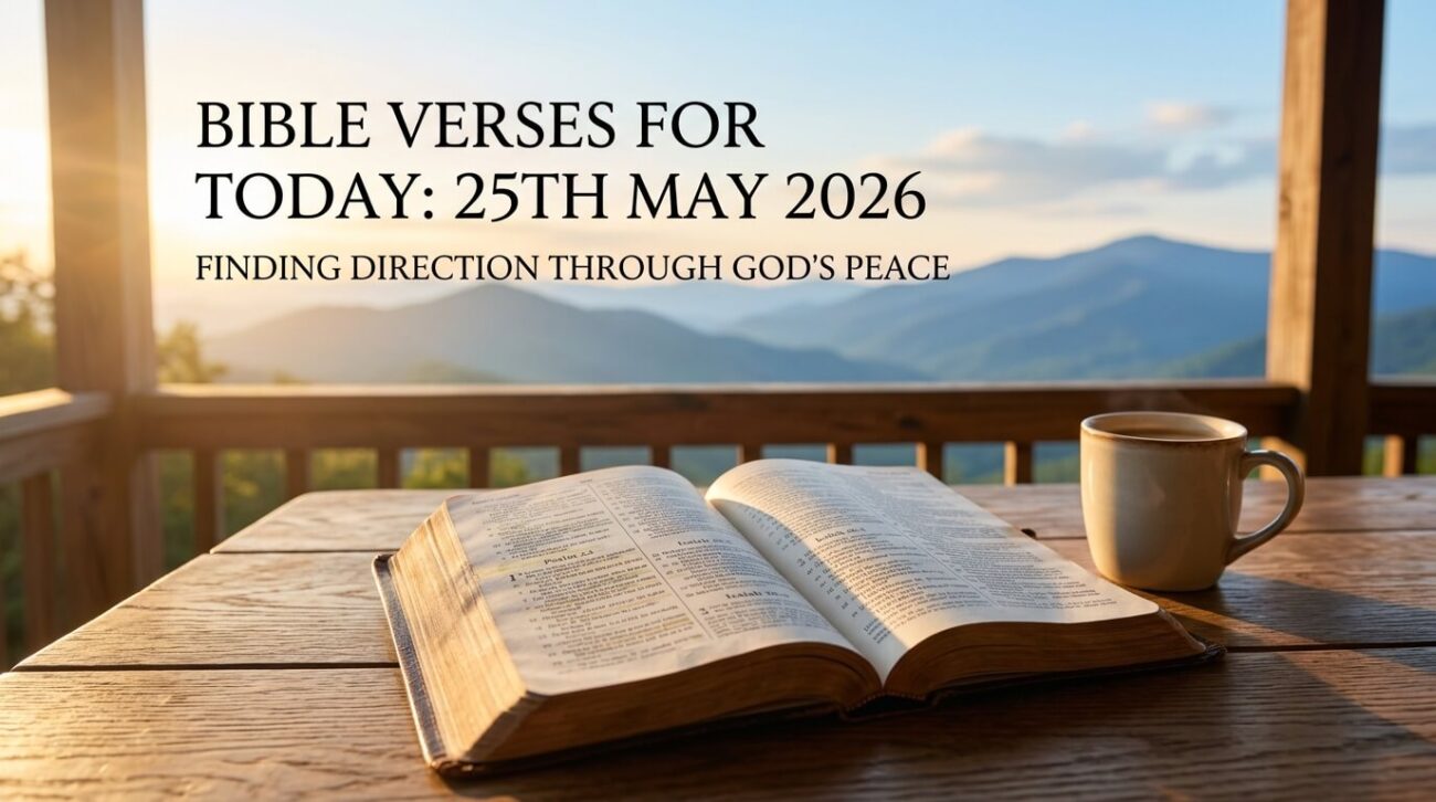 Bible Verses for Today 25th May 2026: Finding Direction Through God’s Peace