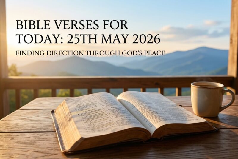 Bible Verses for Today 25th May 2026: Finding Direction Through God’s Peace