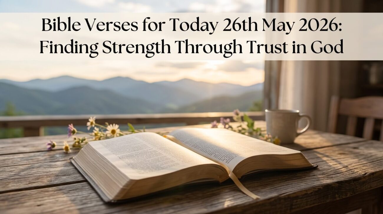 Bible Verses for Today 26th May 2026: Finding Strength Through Trust in God