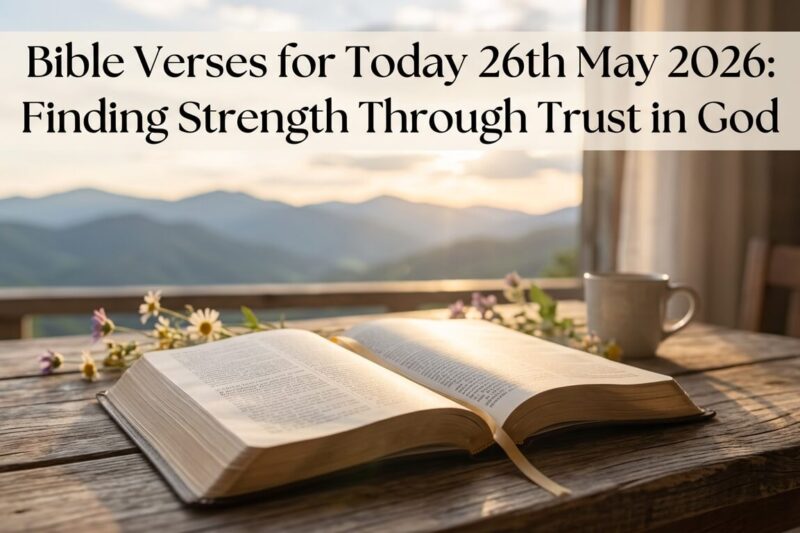 Bible Verses for Today 26th May 2026: Finding Strength Through Trust in God