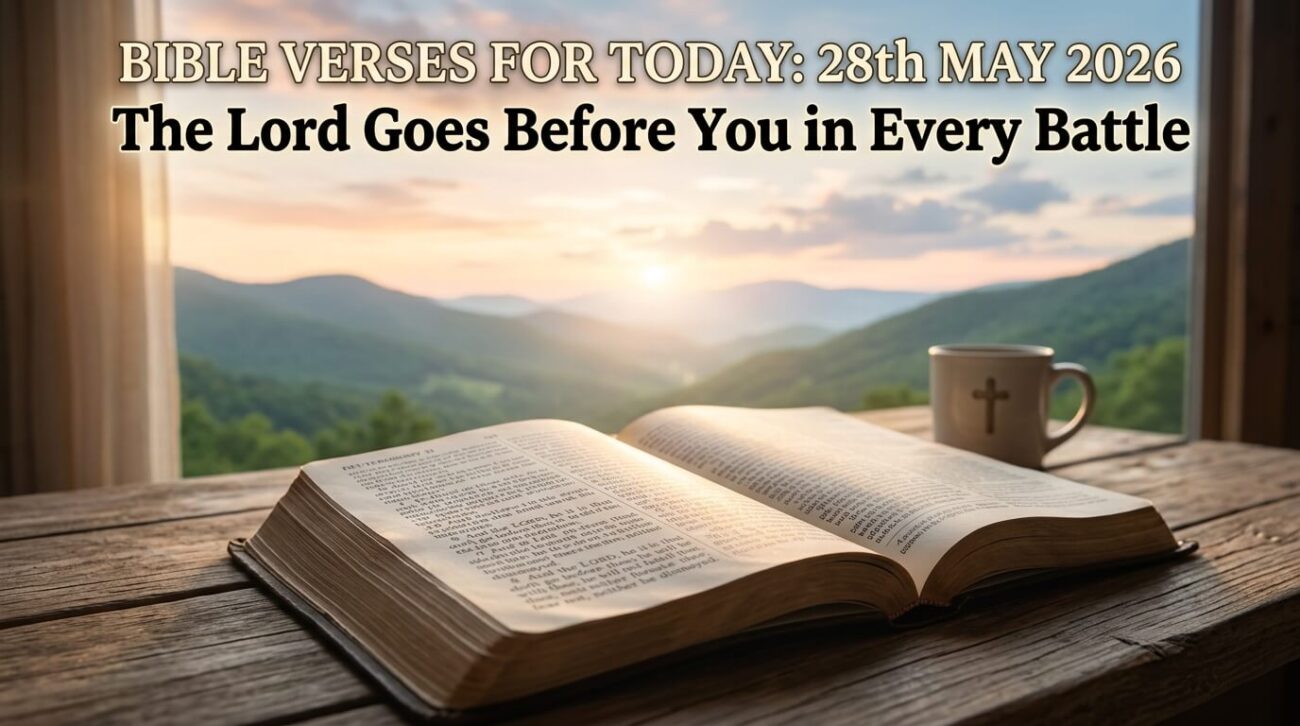 Bible Verses for Today 28th May 2026: The Lord Goes Before You in Every Battle