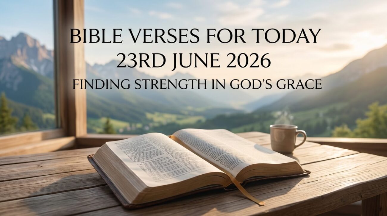 Bible Verses for Today 23rd June 2026: Finding Strength in God’s Grace