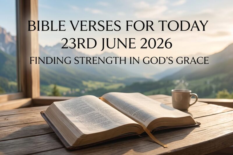 Bible Verses for Today 23rd June 2026: Finding Strength in God’s Grace