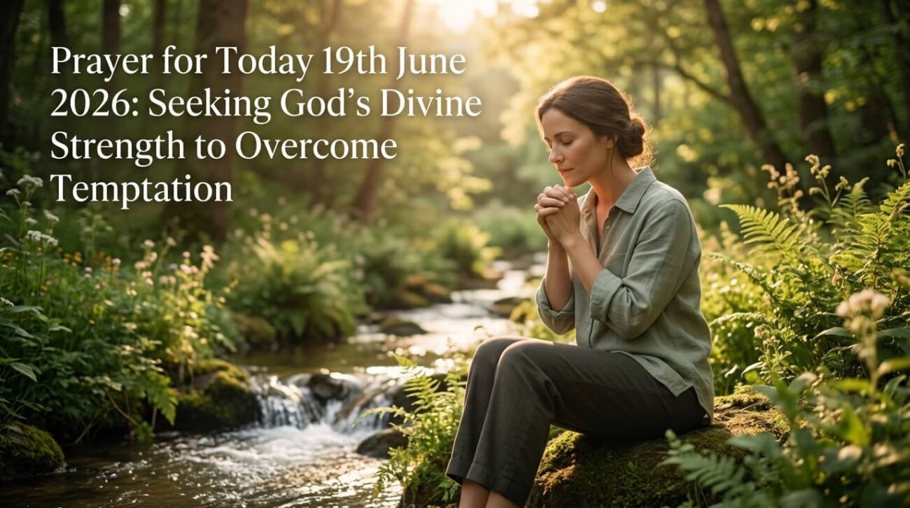 Prayer for Today 19th June 2026: Seeking God’s Divine Strength to Overcome Temptation