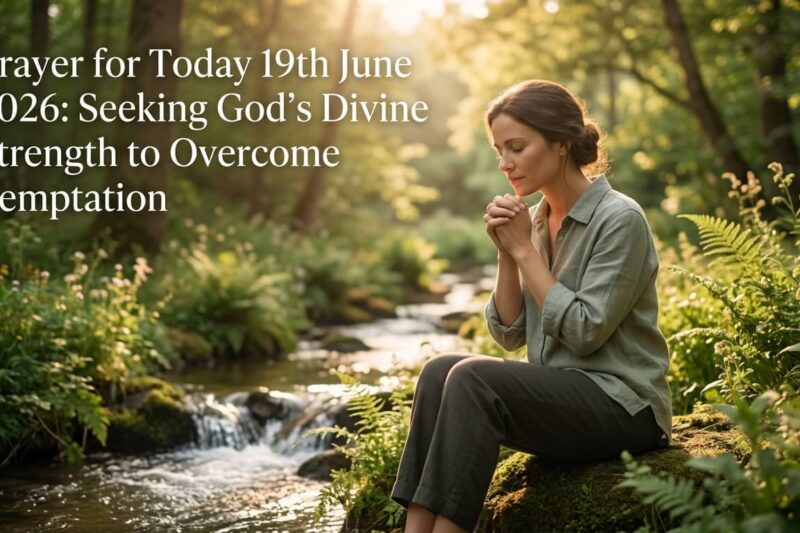 Prayer for Today 19th June 2026: Seeking God’s Divine Strength to Overcome Temptation