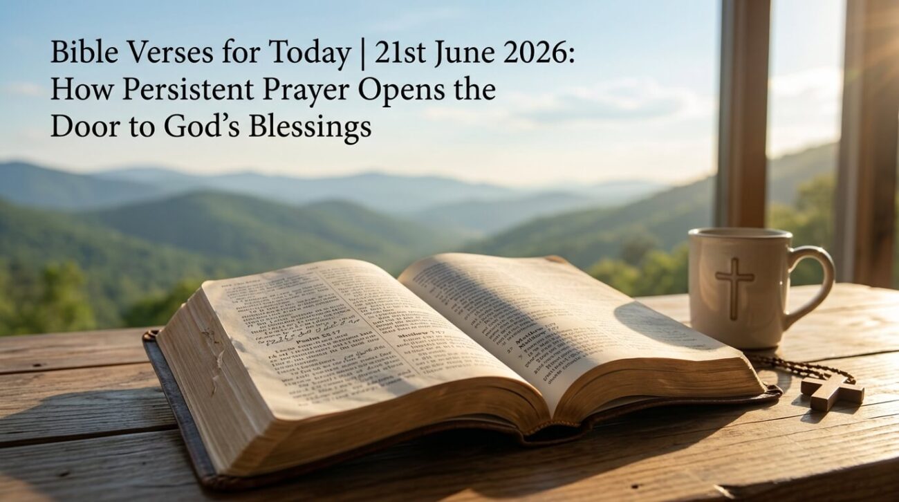 Bible Verses for Today 21st June 2026: How Persistent Prayer Opens the Door to God's Blessings
