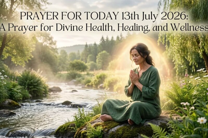 Prayer for Today 13th July 2026: A Prayer for Divine Health, Healing, and Wellness
