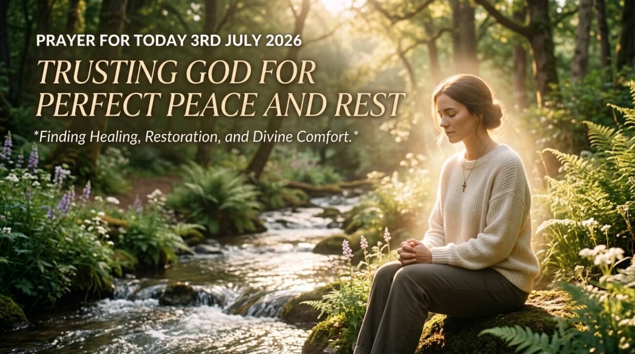 Prayer for Today 3rd July 2026: Trusting God for Perfect Peace and Rest