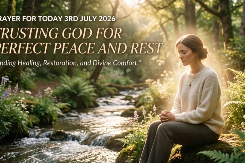 Prayer for Today 3rd July 2026: Trusting God for Perfect Peace and Rest