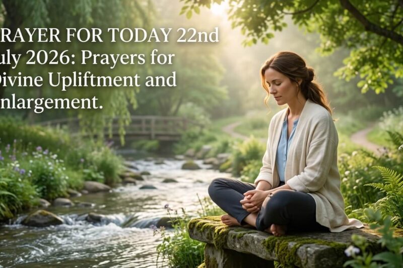 Prayer for Today 22nd July 2026: Prayers for Divine Upliftment and Enlargement