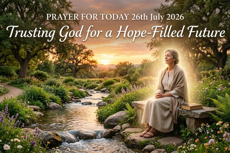 Prayer for Today 26th July 2026: Trusting God for a Hope-Filled Future
