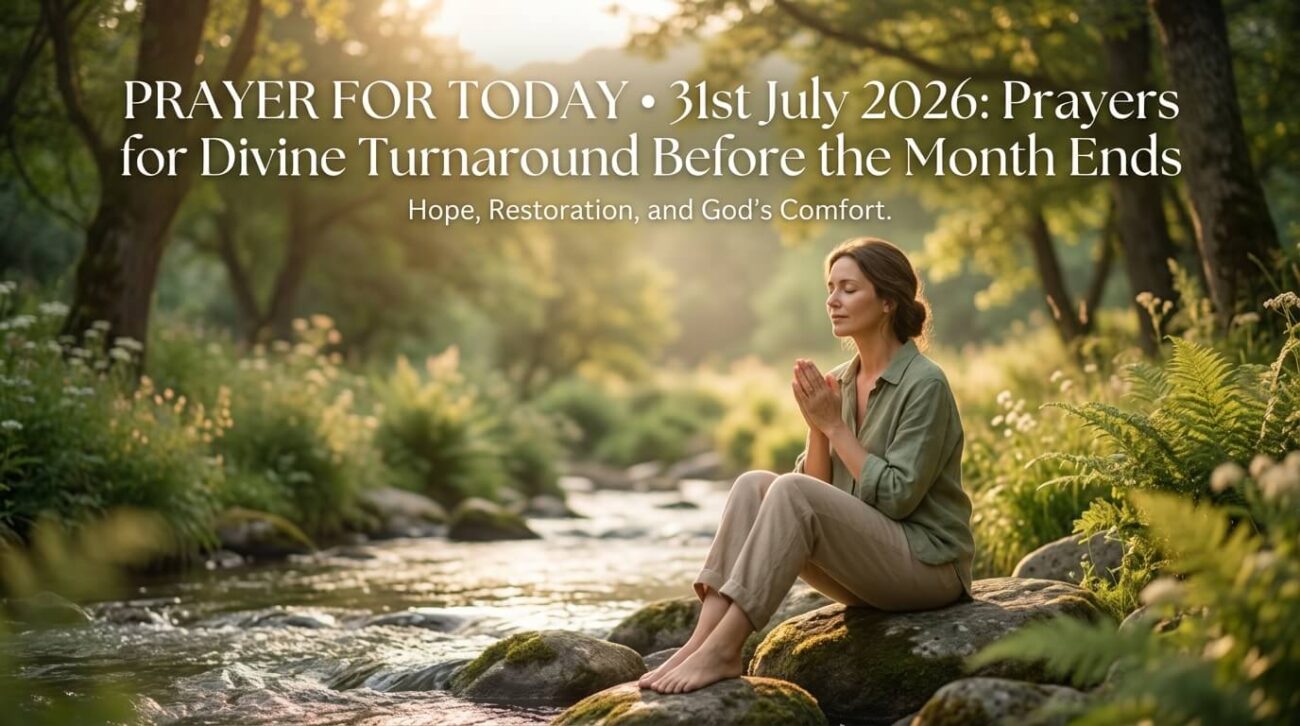 Prayer for Today 31st July 2026: Prayers for Divine Turnaround Before the Month Ends