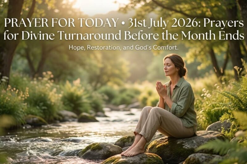 Prayer for Today 31st July 2026: Prayers for Divine Turnaround Before the Month Ends