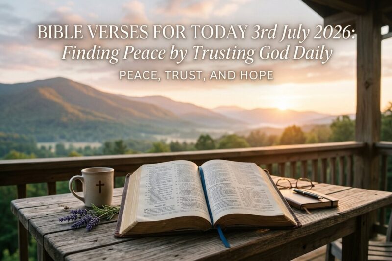 Bible Verses for Today 3rd July 2026: Finding Peace by Trusting God Daily