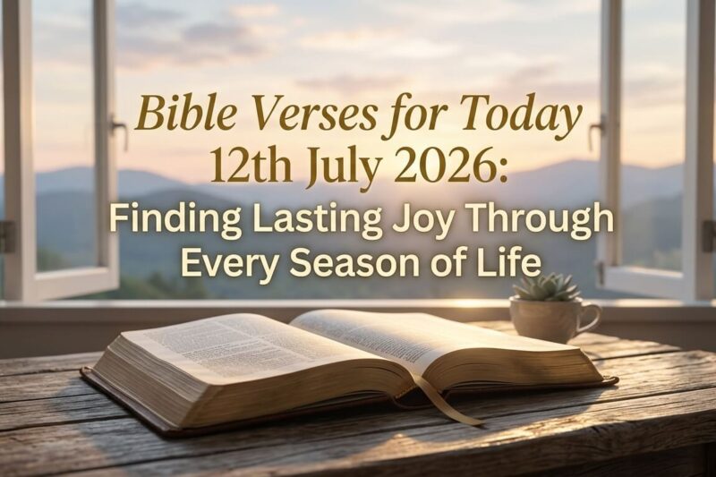 Bible Verses for Today 12th July 2026: Finding Lasting Joy Through Every Season of Life