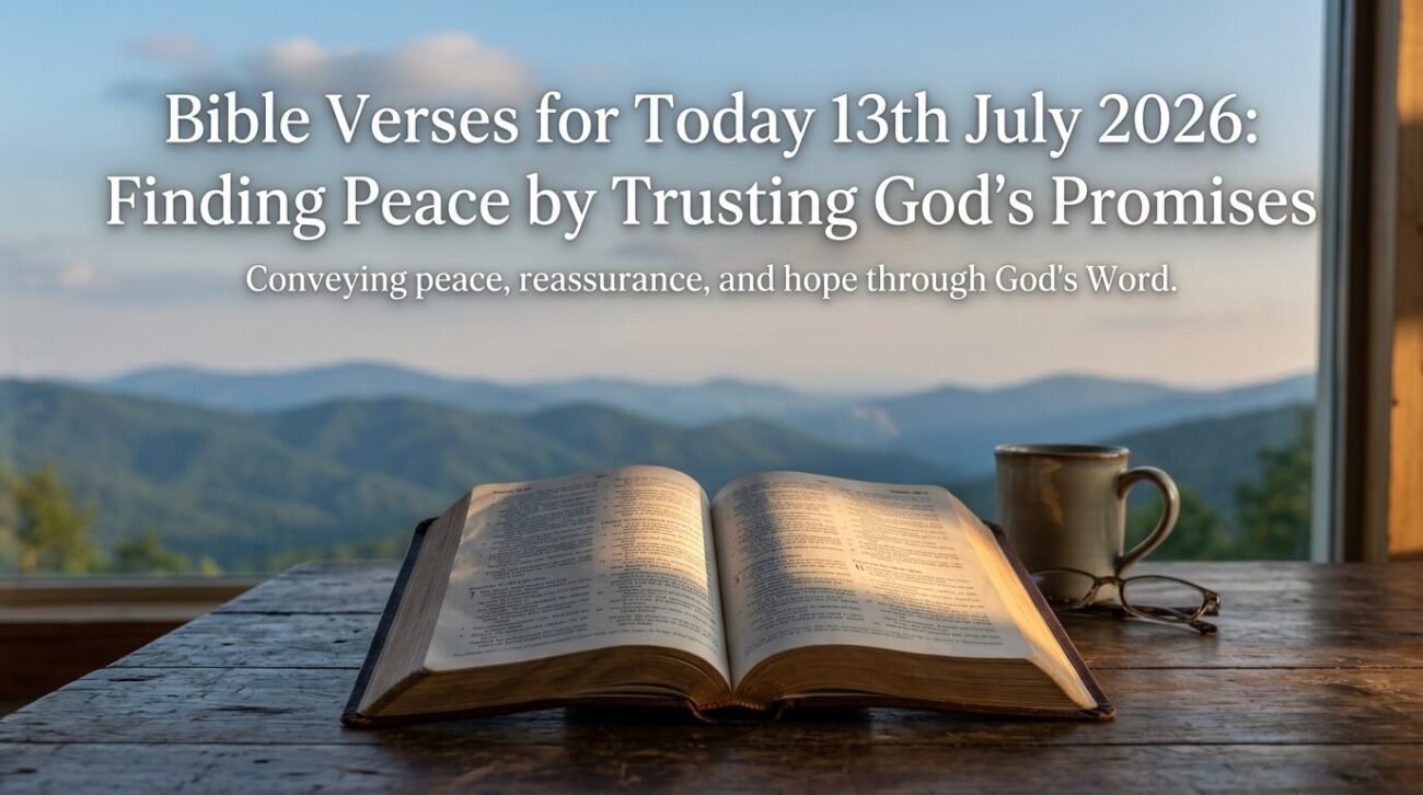 Bible Verses for Today 13th July 2026: Finding Peace by Trusting God’s Promises Bible Verses for Today 13th July 2026: Finding Peace by Trusting God’s Promises