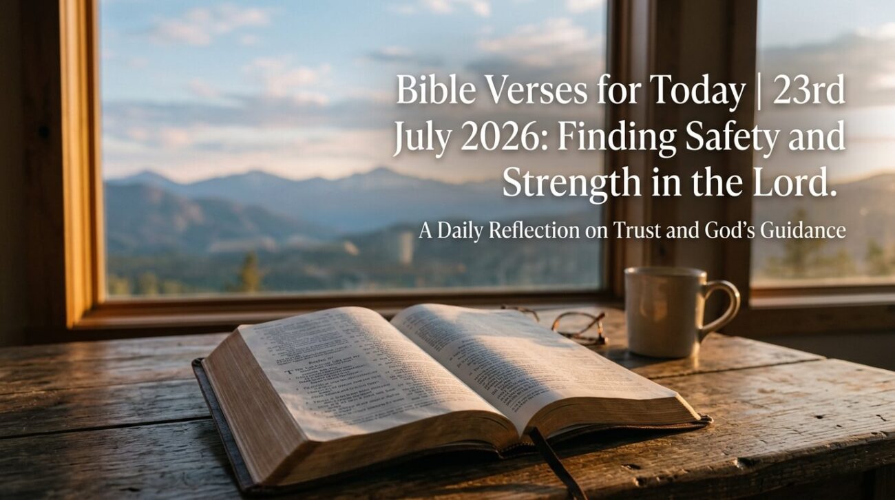 Bible Verses for Today 23rd July 2026: Finding Safety and Strength in the Lord